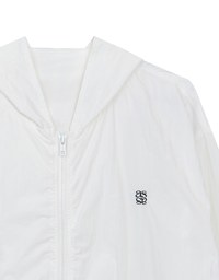 Skin Protection Sheer Zip Up Hoodie Jacket with AIR SPACE LOGO Embroidered