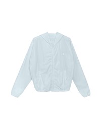Skin Protection Sheer Zip Up Hoodie Jacket with AIR SPACE LOGO Embroidered