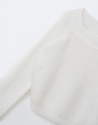 Asymmetric Shoulder Basic Knitted Top