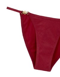 Golden Shell Accent Low Rise Bikini Bottom
