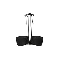 【PUSH UP】Multiway Glossy Crisscross Deep V Bandeau Bikini Top