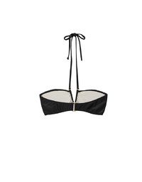 【PUSH UP】Multiway Glossy Crisscross Deep V Bandeau Bikini Top