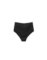 Twist Front High Waist Glossy Bikini Bottom