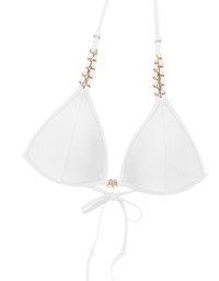 【DOUBLE PUSH】Luxury Gold Chain Shoulder Straps Bikini Top