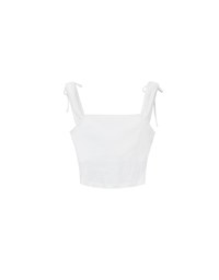Ruched Sweetheart Neckline Double Strap Bow Tie Padded Tank Top