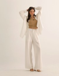 Cooling Fabric Lightweight Oversized Blouse with Pocket Detail