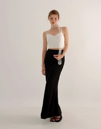 V Neck Sculpting Spaghetti Strap Cami Padded Top with Clean Back Design