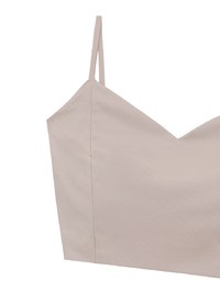 V Neck Sculpting Spaghetti Strap Cami Padded Top with Clean Back Design