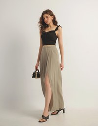 2 Way Off Shoulder Ruffle Tie Padded Cropped Top