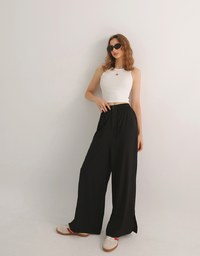 Star Shape Cut Out Ribbed Cropped Tank Top