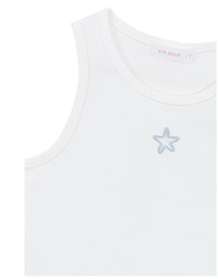 Star Shape Cut Out Ribbed Cropped Tank Top