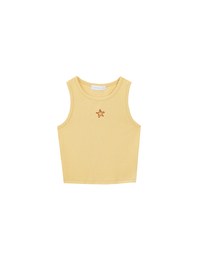 Star Shape Cut Out Ribbed Cropped Tank Top