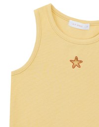 Star Shape Cut Out Ribbed Cropped Tank Top