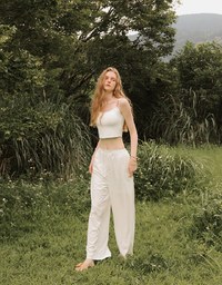 Cooling Fabric Cropped Cami Bra Top with Gold Chain Detail