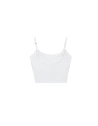 Cooling Fabric Cropped Cami Bra Top with Gold Chain Detail