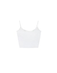 Basic Cooling Fabric Fitted Spaghetti Strap Camisole Bra Top
