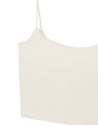 Basic Cooling Fabric Fitted Spaghetti Strap Camisole Bra Top