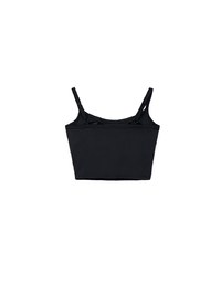 Basic Cooling Fabric Fitted Wide Strap Camisole Bra Top
