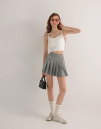 Basic Cooling Fabric Fitted Wide Strap Camisole Bra Top