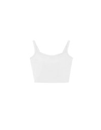Basic Cooling Fabric Fitted Wide Strap Camisole Bra Top