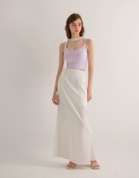 Basic Cooling Fabric Fitted Wide Strap Camisole Bra Top