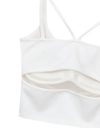 【AiR 2.0】Double Spaghetti Strap V Neck Open Back Bra Top