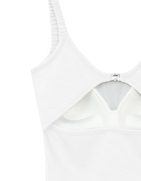 【AiR 2.0】Open Back Ribbed Bra Top with Wide Ruched Straps
