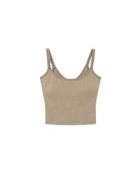 【AiR 2.0】Open Back Ribbed Bra Top with Wide Ruched Straps