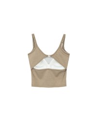 【AiR 2.0】Open Back Ribbed Bra Top with Wide Ruched Straps