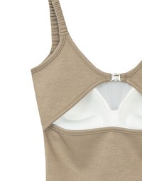 【AiR 2.0】Open Back Ribbed Bra Top with Wide Ruched Straps