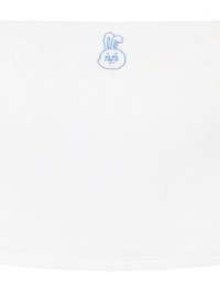 【Lyra & Toby】Embroidery Graphic Ribbed Padded Tube Top