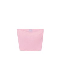 【Lyra & Toby】Embroidery Graphic Ribbed Padded Tube Top