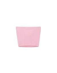 【Lyra & Toby】Embroidery Graphic Ribbed Padded Tube Top
