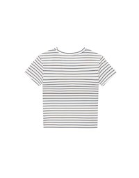 Retro Fit Striped Crew Neck Stretchy Cropped Tee