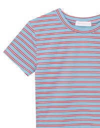 Retro Fit Striped Crew Neck Stretchy Cropped Tee
