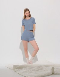 Logo Embroidered Short Sleeve Basic Fitted Tee