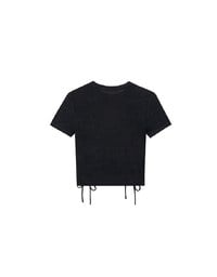Side Lace Up Short Sleeve Fitted Mini Tee