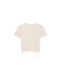 Side Lace Up Short Sleeve Fitted Mini Tee