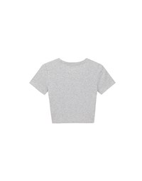 【Lyra & Toby】Embroidery Graphic Slogan Cropped Tee