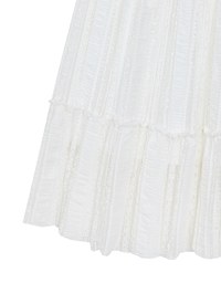 Boho Bohemian Style Lace Textured Tiered Maxi Skirt