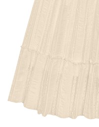 Boho Bohemian Style Lace Textured Tiered Maxi Skirt