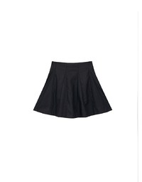 High Waist Flared Pleated Mini Skirt