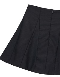 High Waist Flared Pleated Mini Skirt