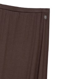 Logo Embroidered Slim Fit Flared Maxi Skirt