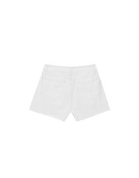 High Waisted Distressed Raw Hem Jeans Denim Shorts