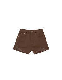 High Waisted Distressed Raw Hem Jeans Denim Shorts