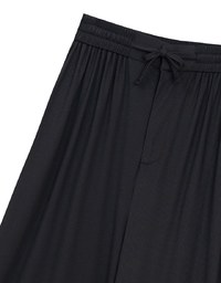 Cooling Fabric Wide Leg Pants with Drawstring Detail
