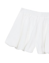 Bubble Flare High Waist Shorts with Stretch Waistband