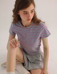 Bubble Flare High Waist Shorts with Stretch Waistband