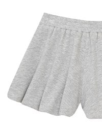 Bubble Flare High Waist Shorts with Stretch Waistband